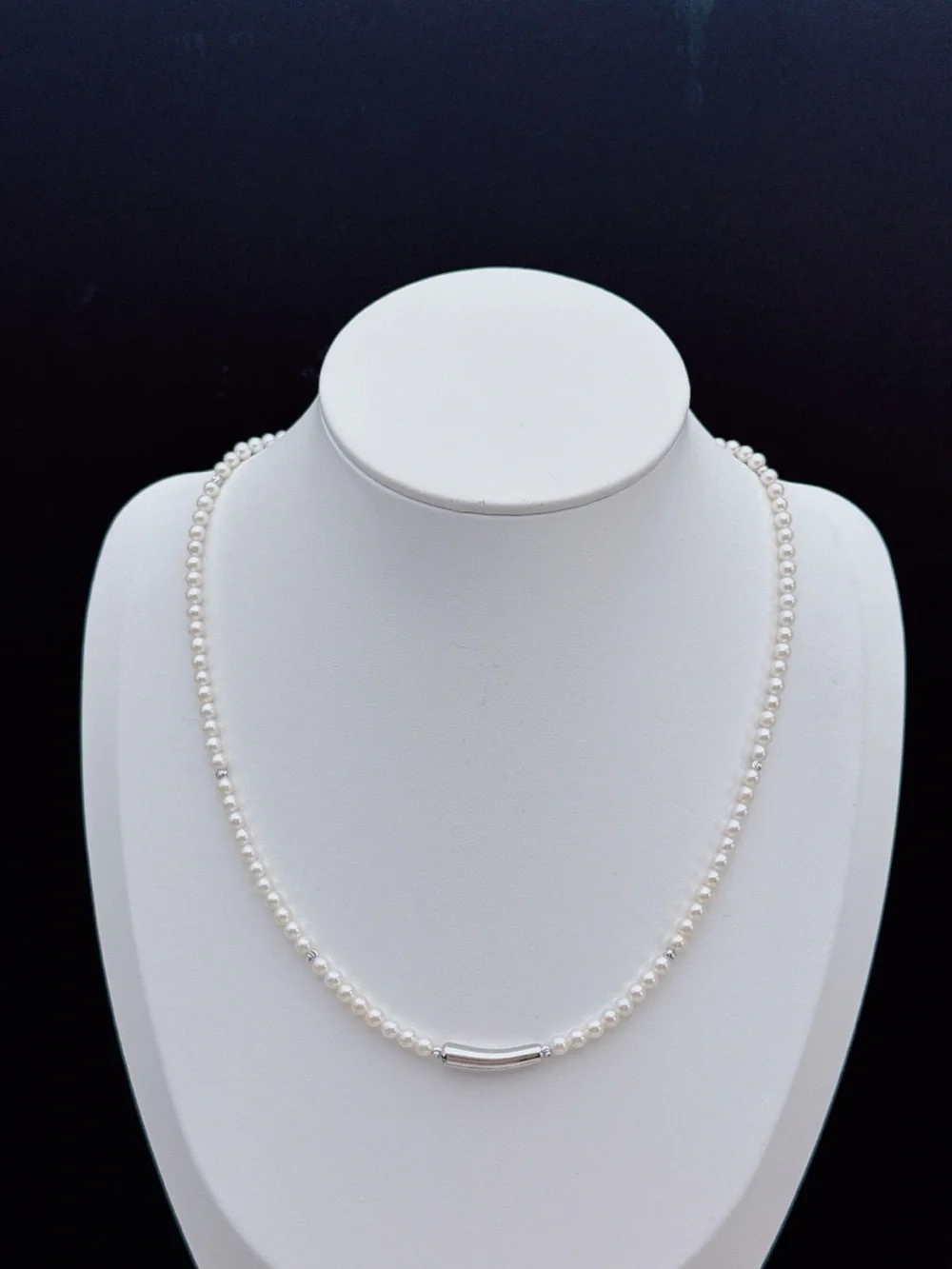 26X510 Handmade Freshwater Pearl Classic Necklace 16+2” 4mm Stainless Steel